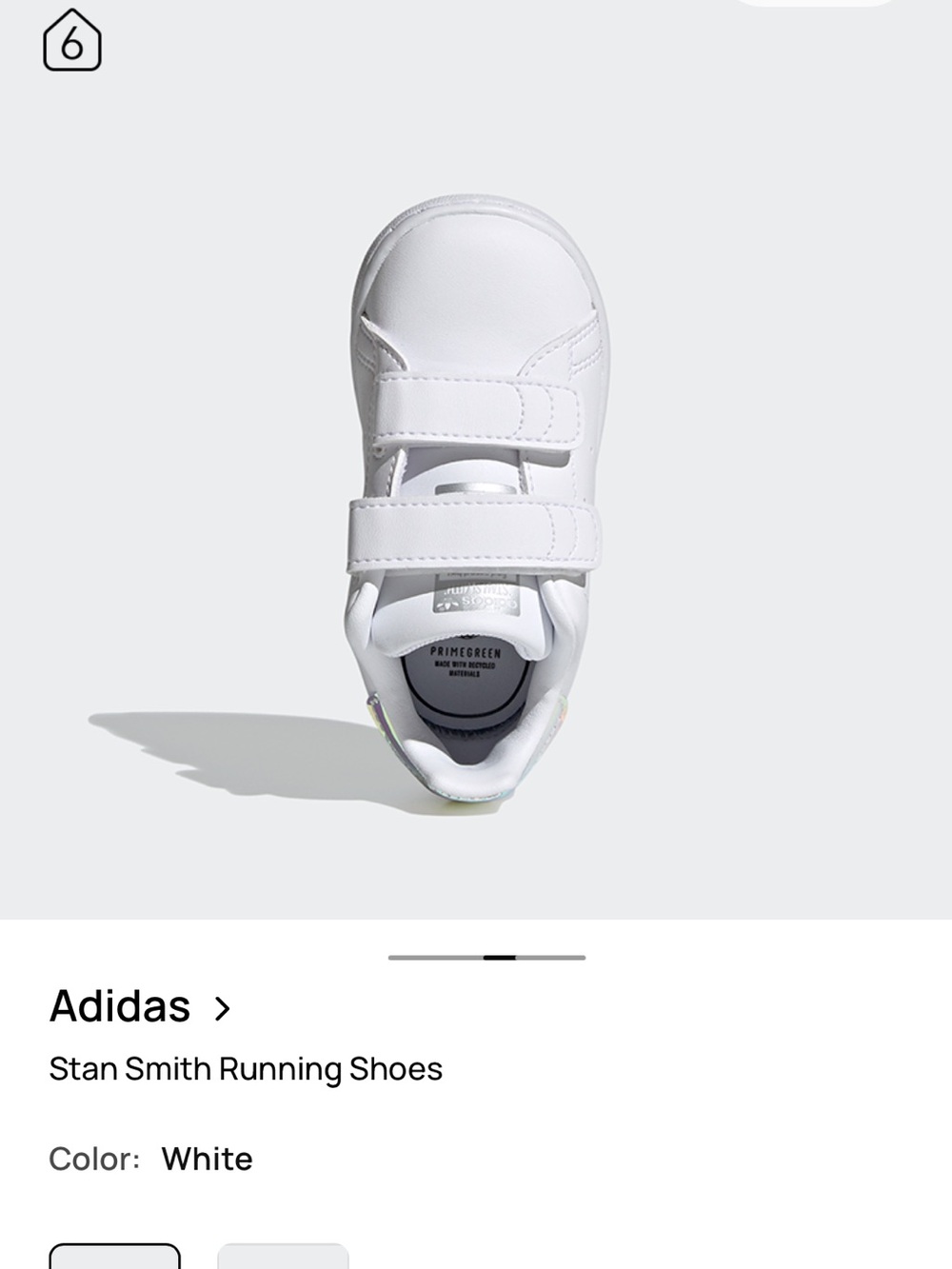 Adidas Toddler Baby Stan Smith Running Shoes - White
